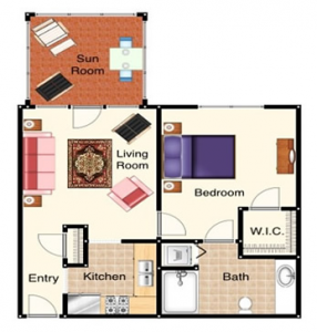 Birch Bay Village - Apartment Floor plan A