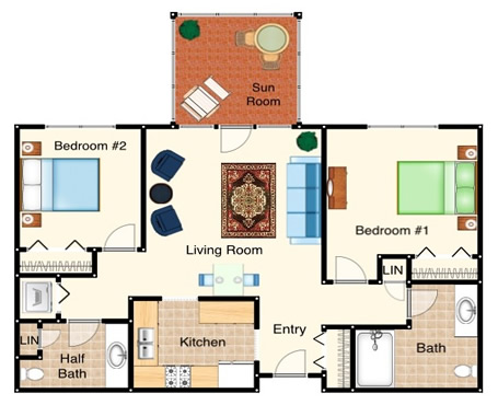 Birch Bay Village - Apartment B Floor Plan