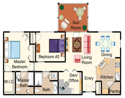 Birch Bay Village - Apartment D Floor Plan